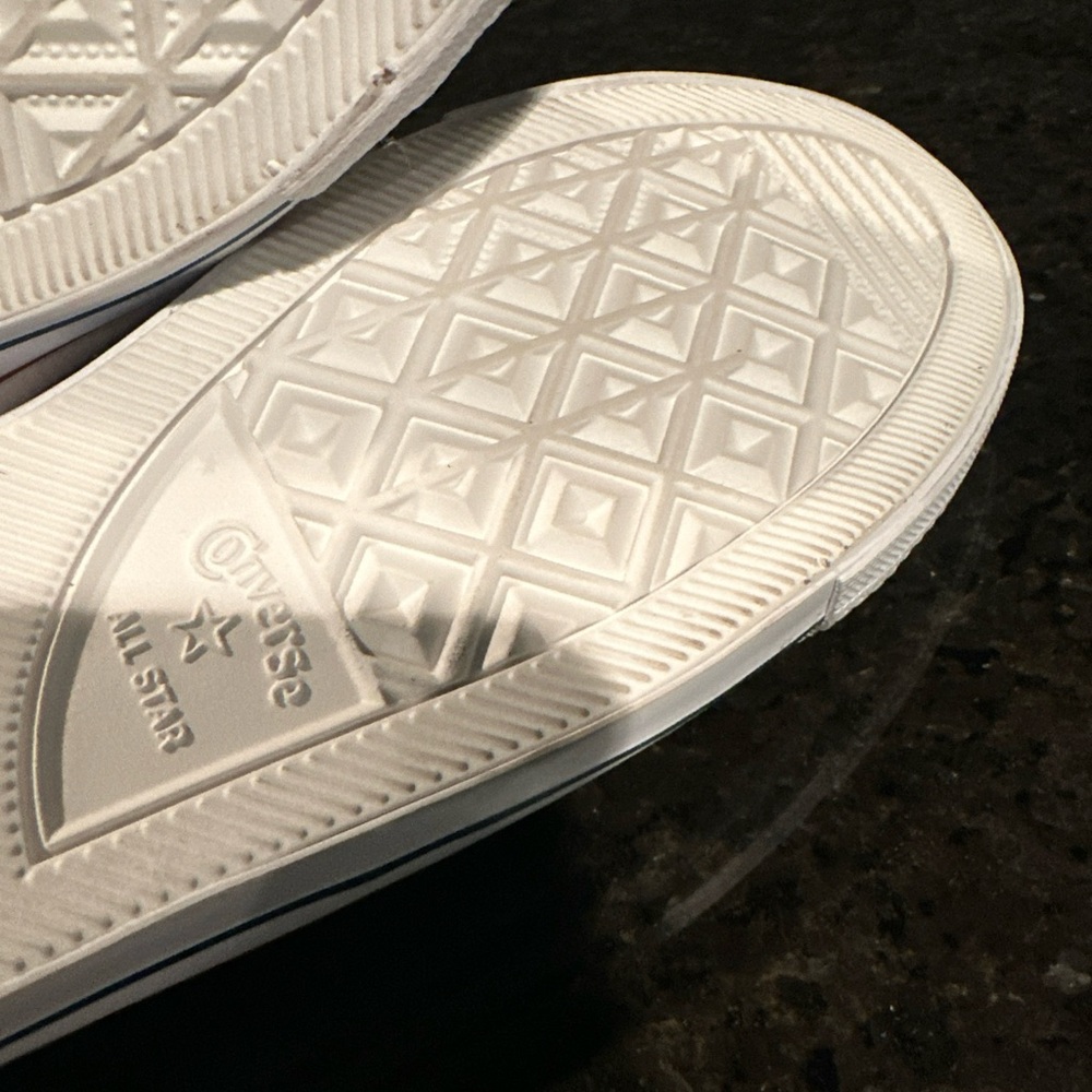 Converse All Star Ballet White Canvas Slip-On Sneakers 9 - Picture 9 of 9